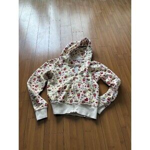 vintage loungefly beige burger hoodie jacket medium